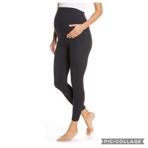 Zella Live-In Maternity 7/8 Length Black Leggings